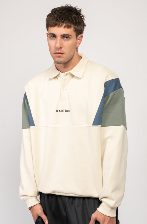 Sudadera Polo Harry Bone/Prusia/Old Green
