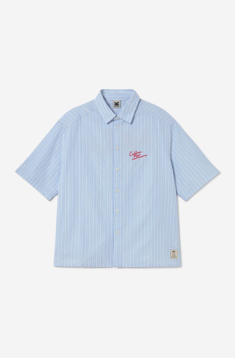 Coffee Culture Blue/White Stripes Shirt