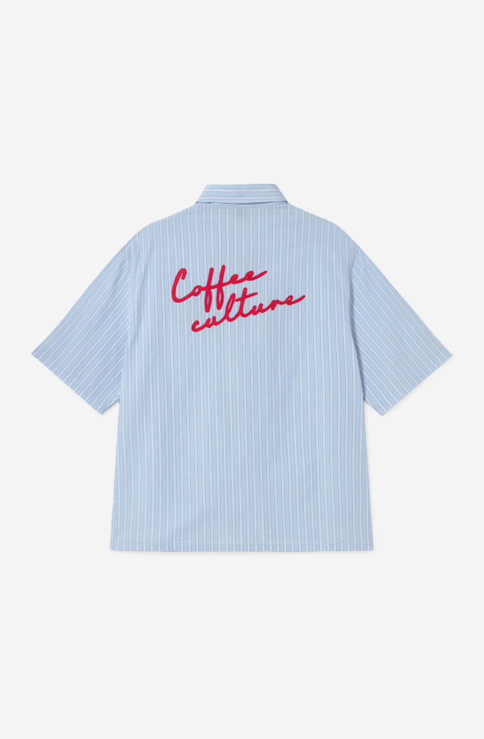 Coffee Culture Blue/White Stripes Shirt
