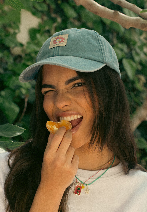 Gorra Island Flower Vintage Light Denim