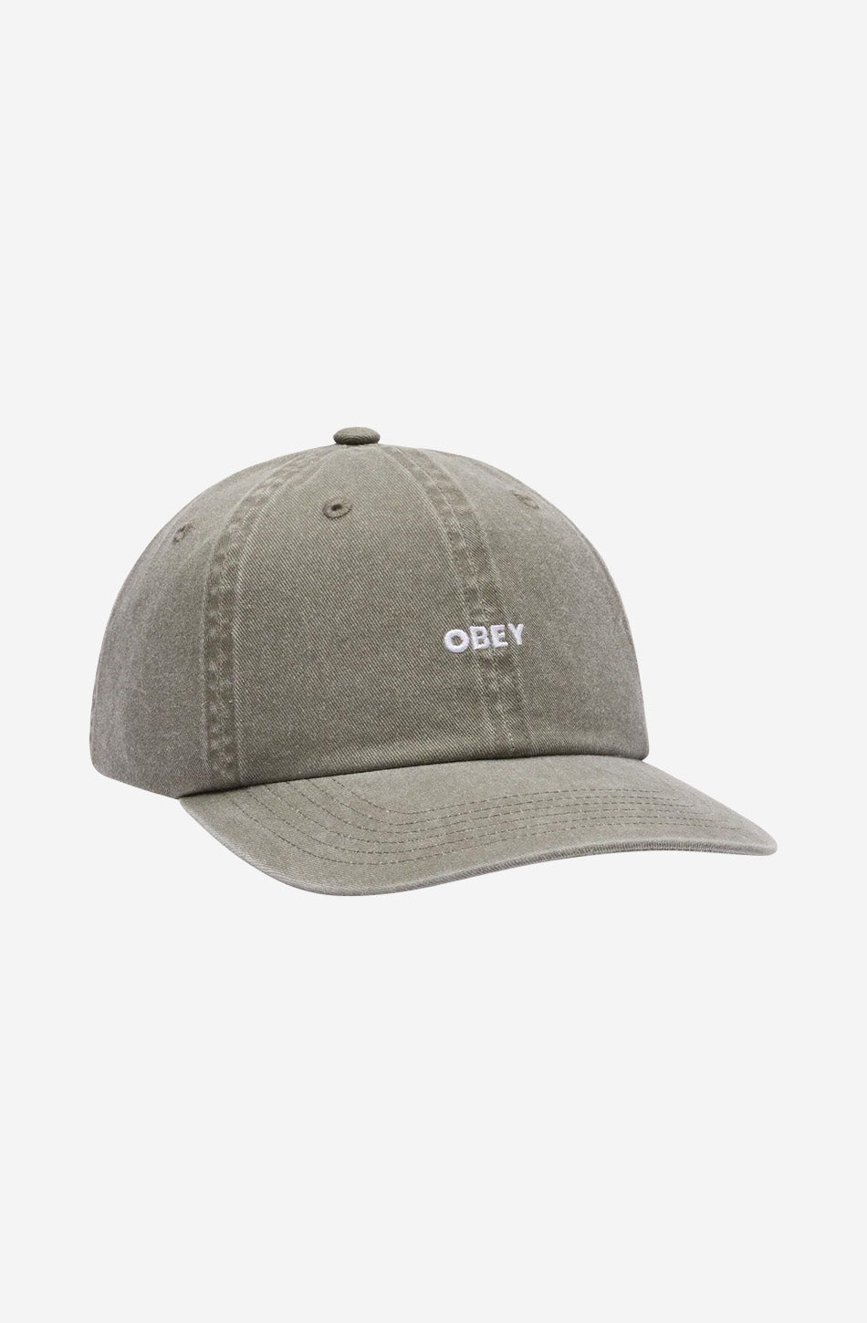 Obey Pigment Bold 6 Panel Olive Cap