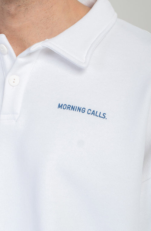 Sudadera Polo Morning Calls Organic Cotton White