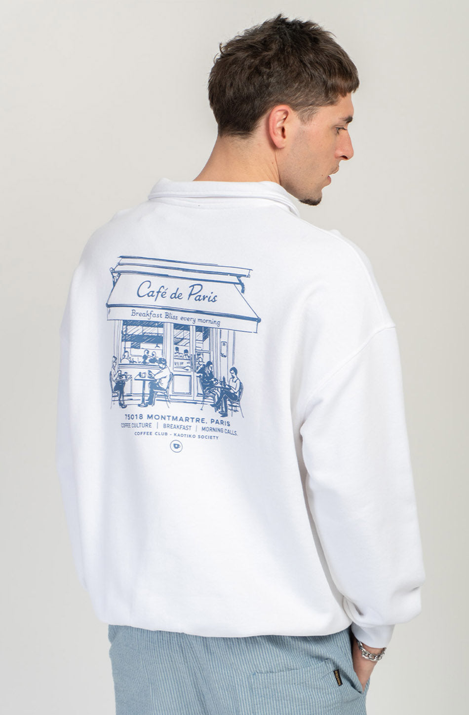 Sudadera Polo Morning Calls Organic Cotton White