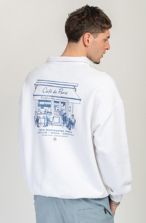 Sudadera Polo Morning Calls Organic Cotton White