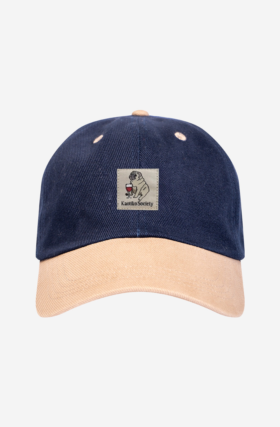 6 Panels Wine Dog Cap French Navy/Taupe