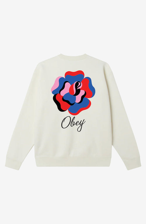 Sudadera OBEY Paper Rose Off White