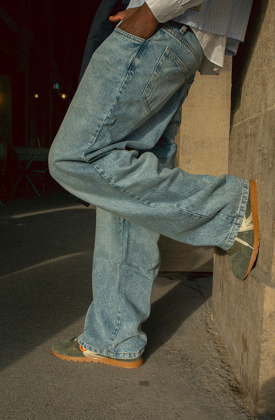 Baggy Balloon Denim Blue Trousers