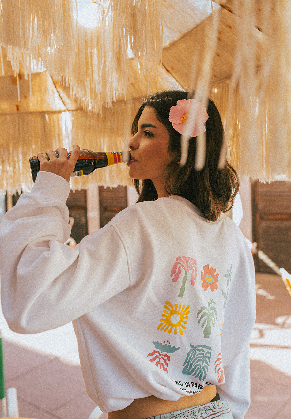 Sudadera Paradise Organic Cotton White