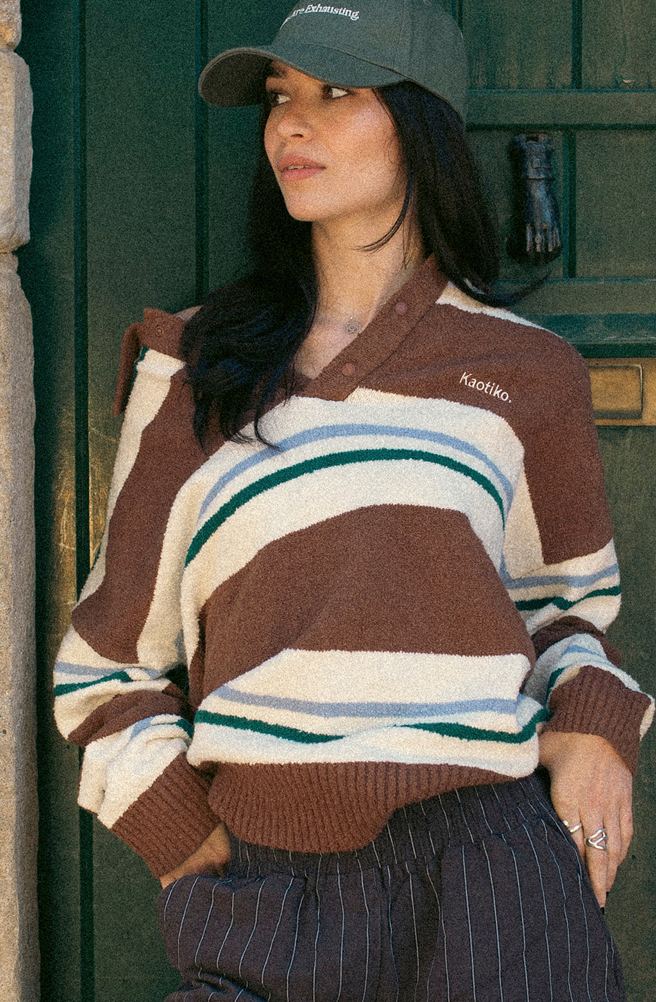 Polo Kaotiko Stripes Brown / Ivory