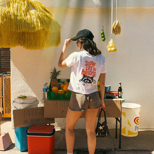 Camiseta Slow Life Paradise White