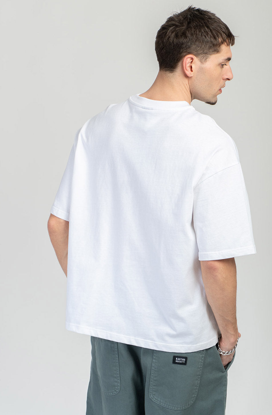 Camiseta Cropped Paws & Relax Organic Cotton White