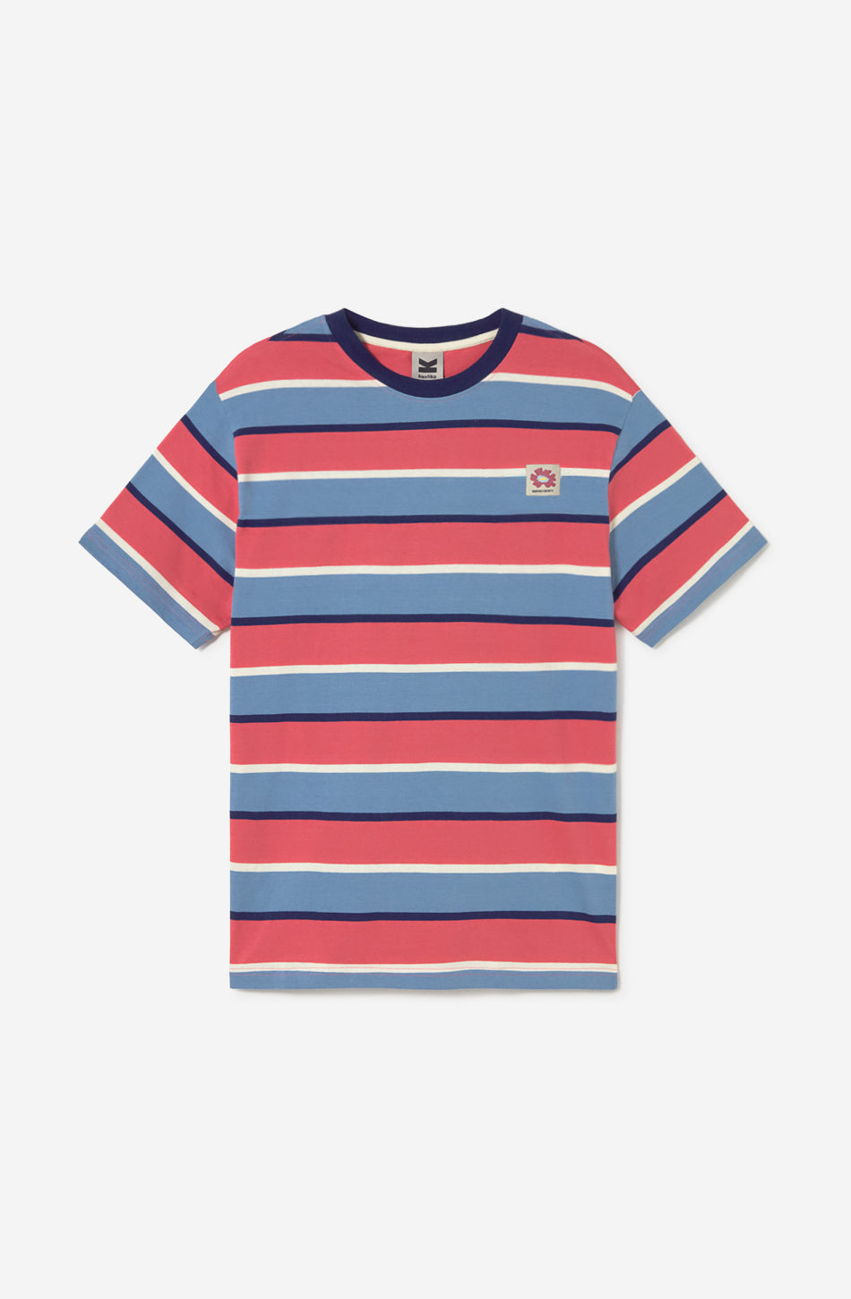 Camiseta Stripes Island Blue/ Pink