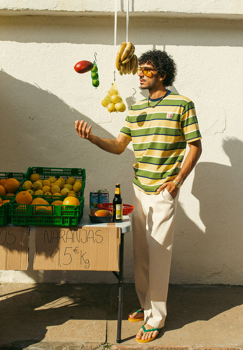 Camiseta Stripes Island Yellow/Green