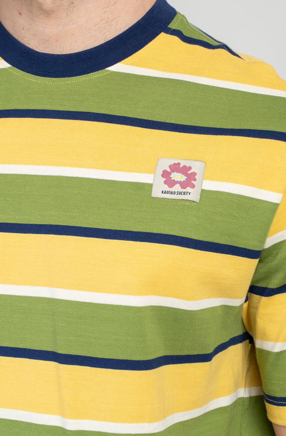 Camiseta Stripes Island Yellow/Green