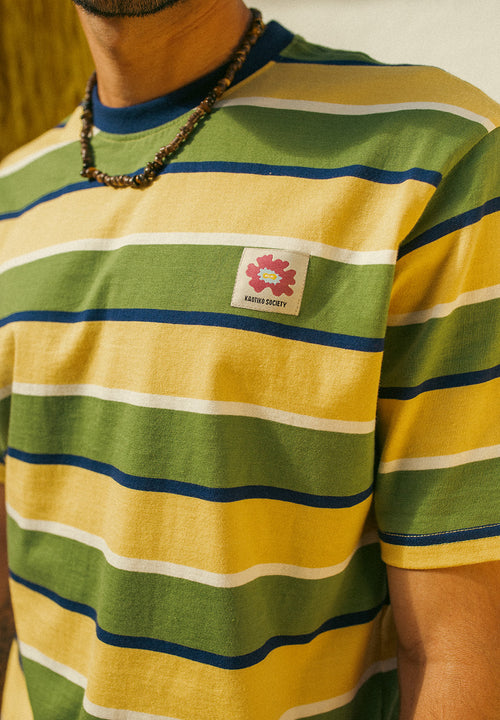 Camiseta Stripes Island Yellow/Green