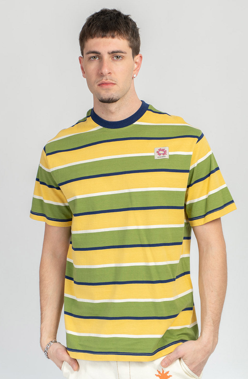 Camiseta Stripes Island Yellow/Green