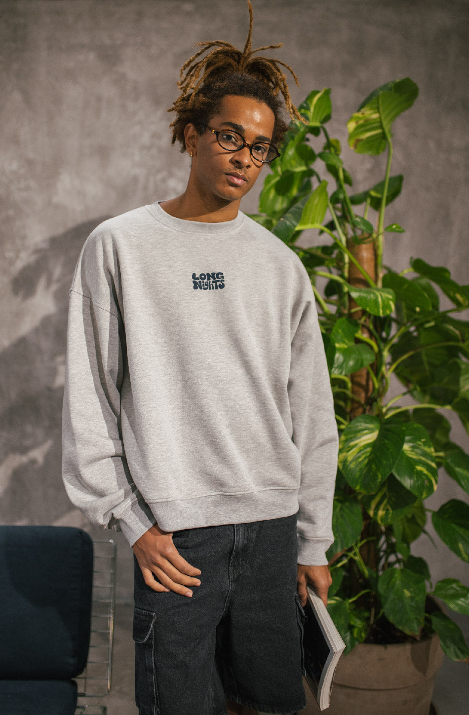 Sudadera Long Nights Gray