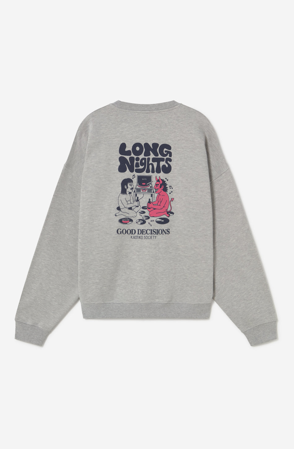 Sudadera Long Nights Gray