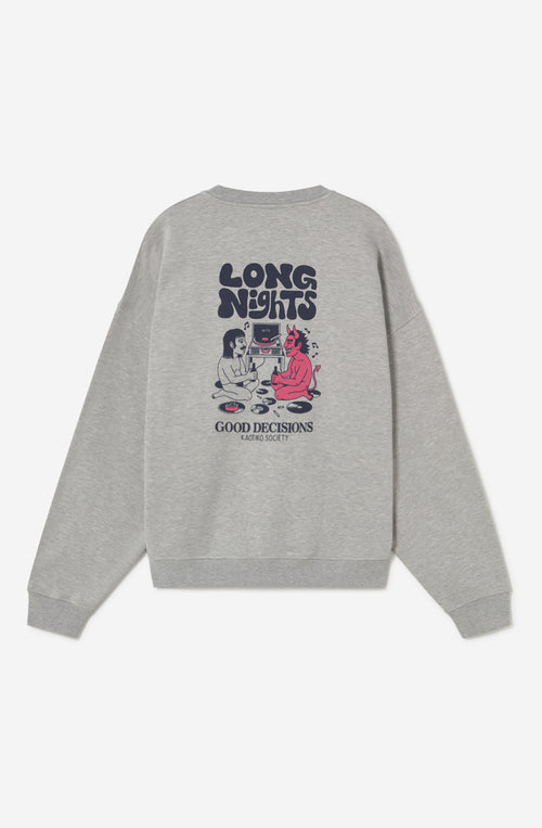 Long Nights Gray Sweatshirt