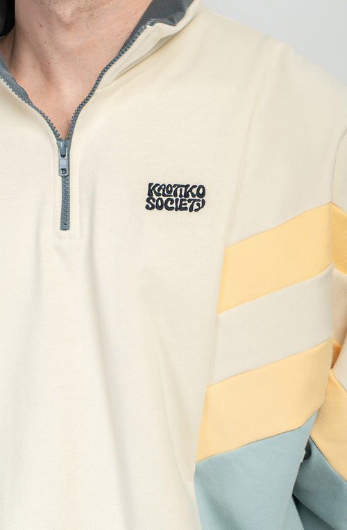 Sudadera Half-Zip Clark Bone/Cloud