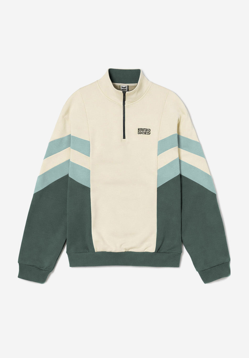 Sudadera Half-Zip Clark Bone/Green