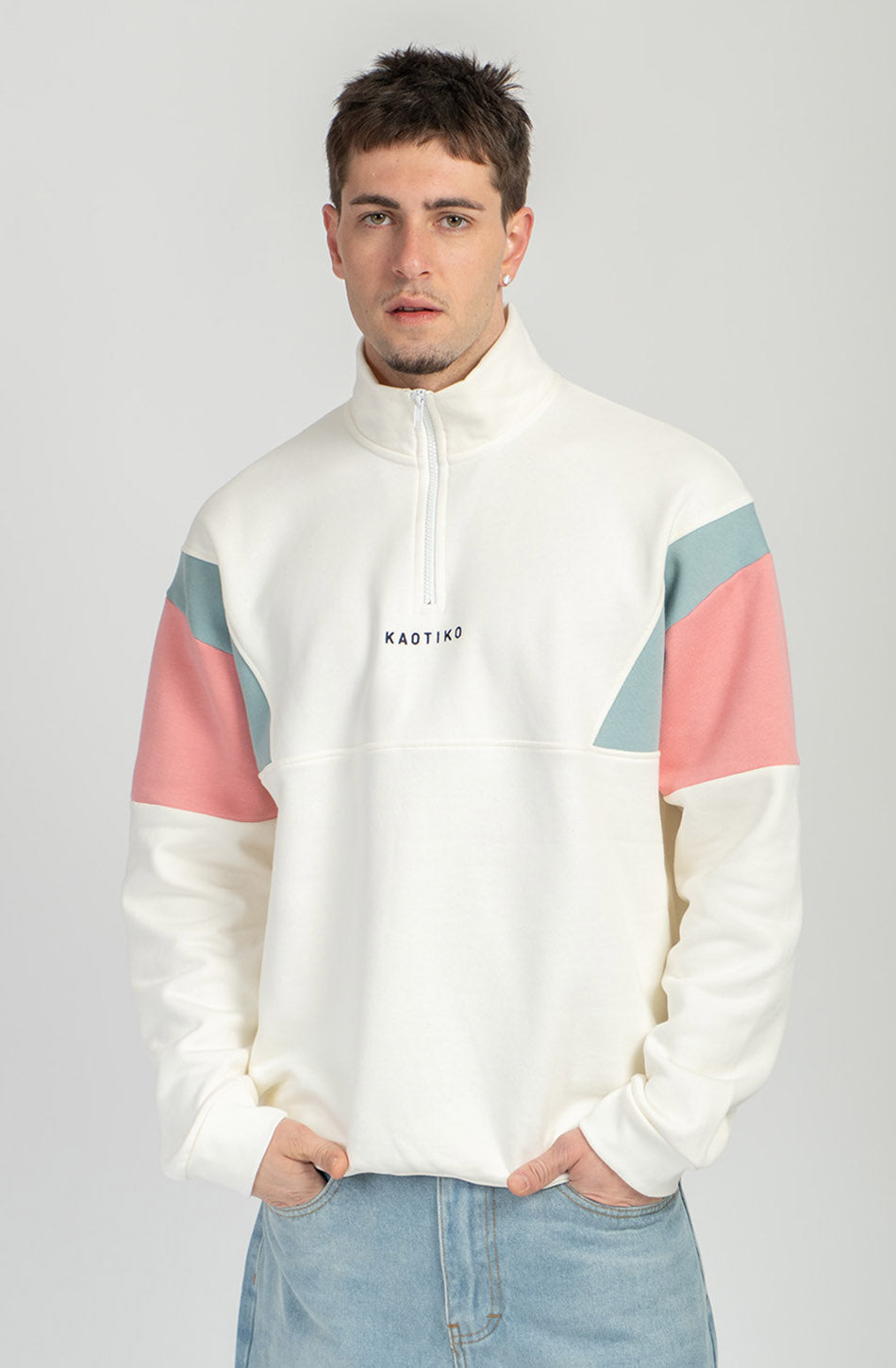 Arthur Yvory/Pale Blue/Salmon Sweatshirt