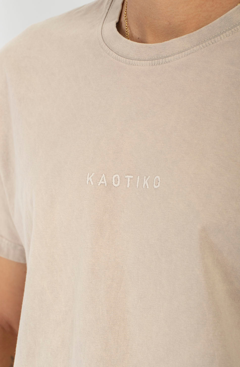 Camiseta Basic Washed Bone
