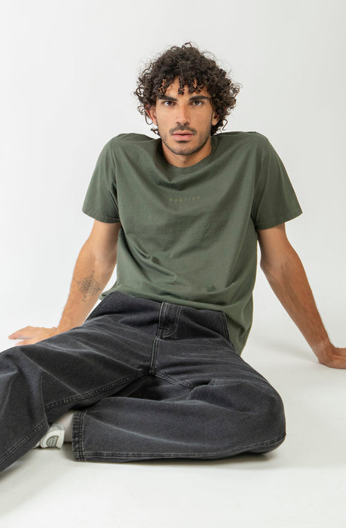 Camiseta Basic Washed Army