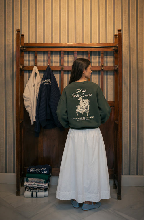 Women's Relaxed Snob Dogs Green Sweatshirt