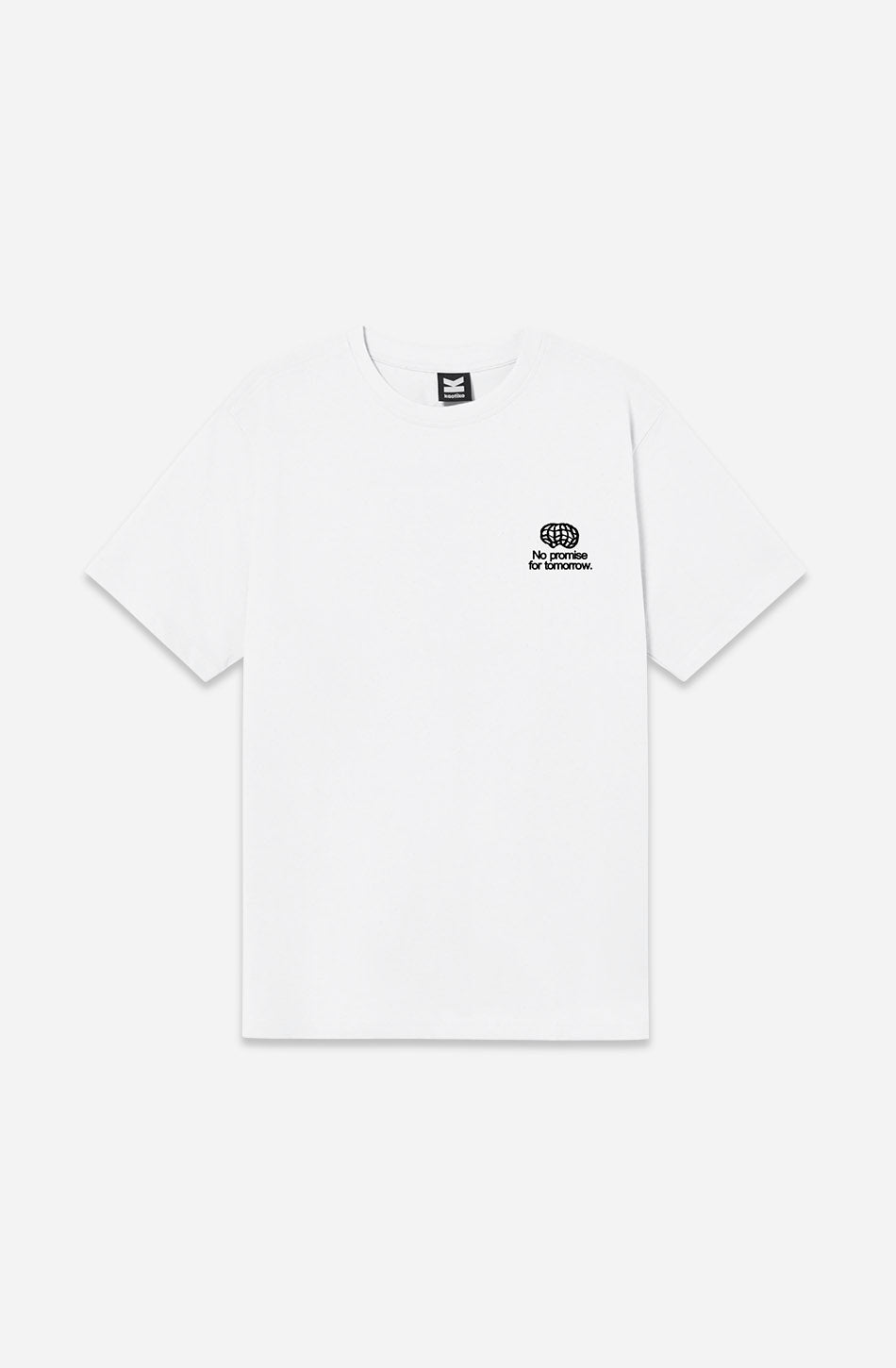 Camiseta Regular This Is No Time Organic White unisex de algodón orgánico blanco con diseño gráfico de inspiración vintage