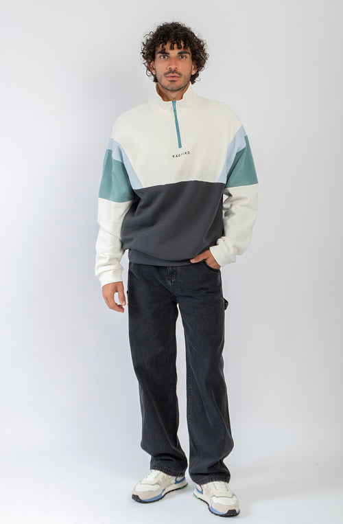 Sudadera Arthur Ivory Black Niagara Relaxed Fit