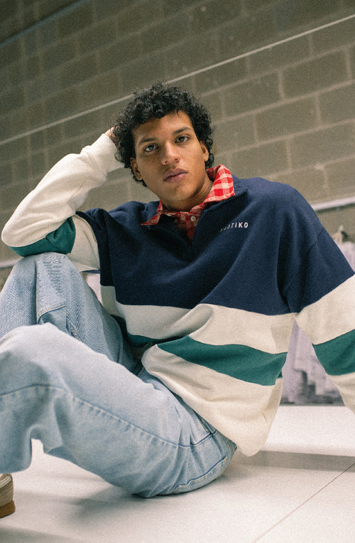 Sudadera Carter Ivory/Navy/Heura