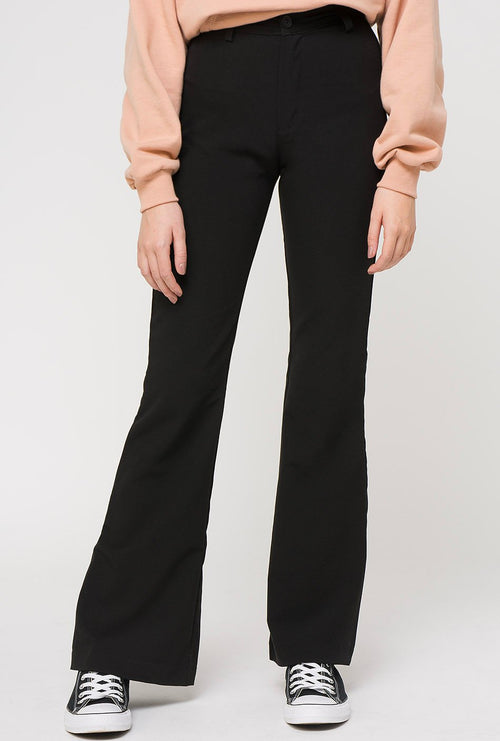 Flare night black trousers