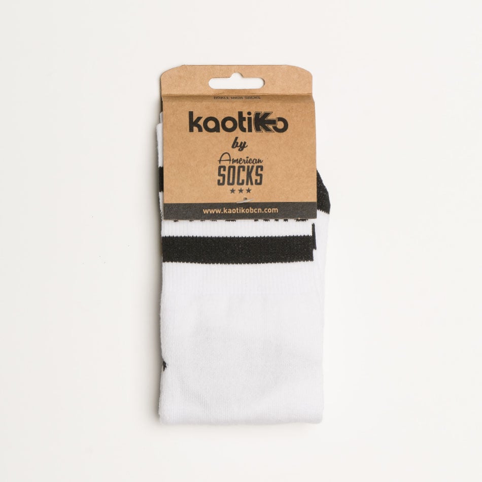 Kaotiko Basic White/Black Socks W
