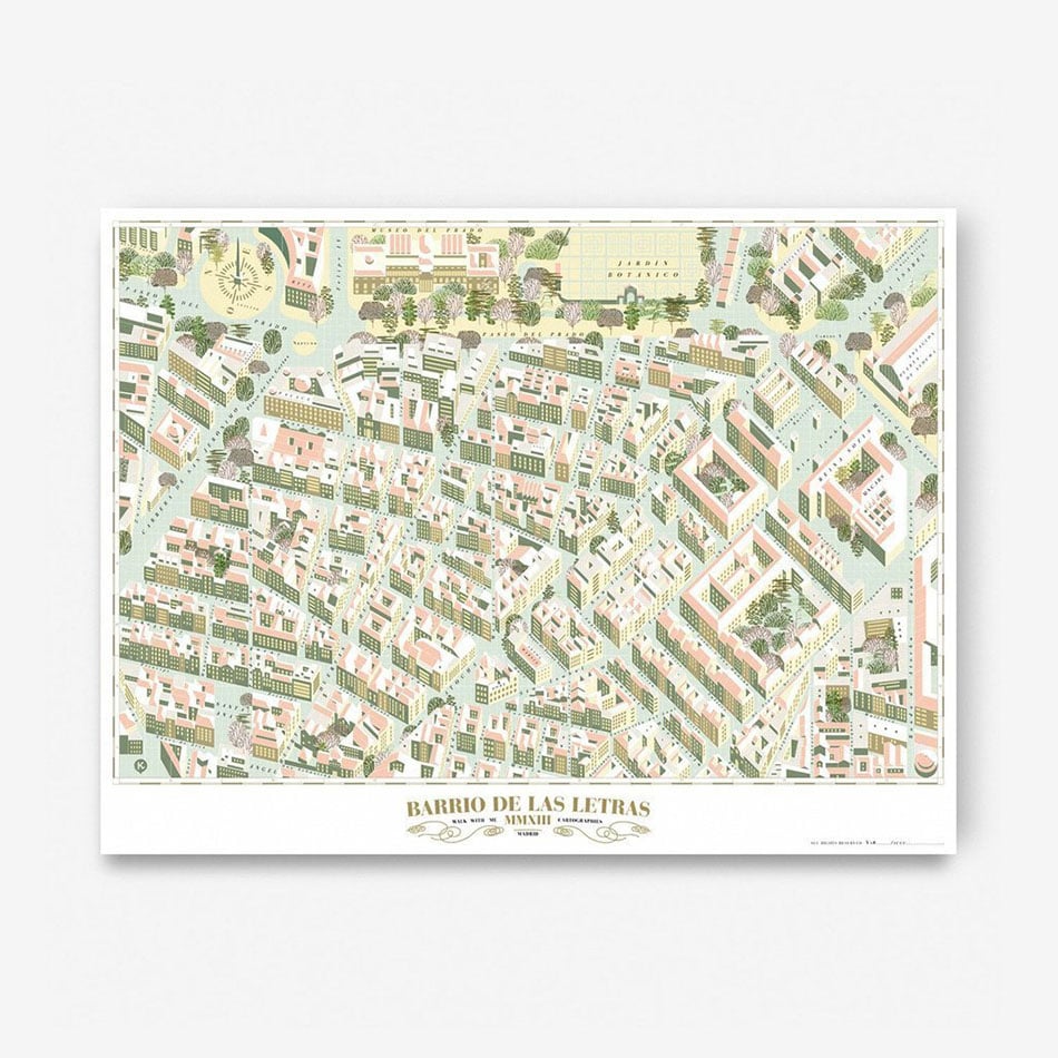 Mapa Madrid Barrio de las letras