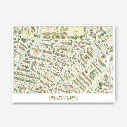 Mapa Madrid Barrio de las letras