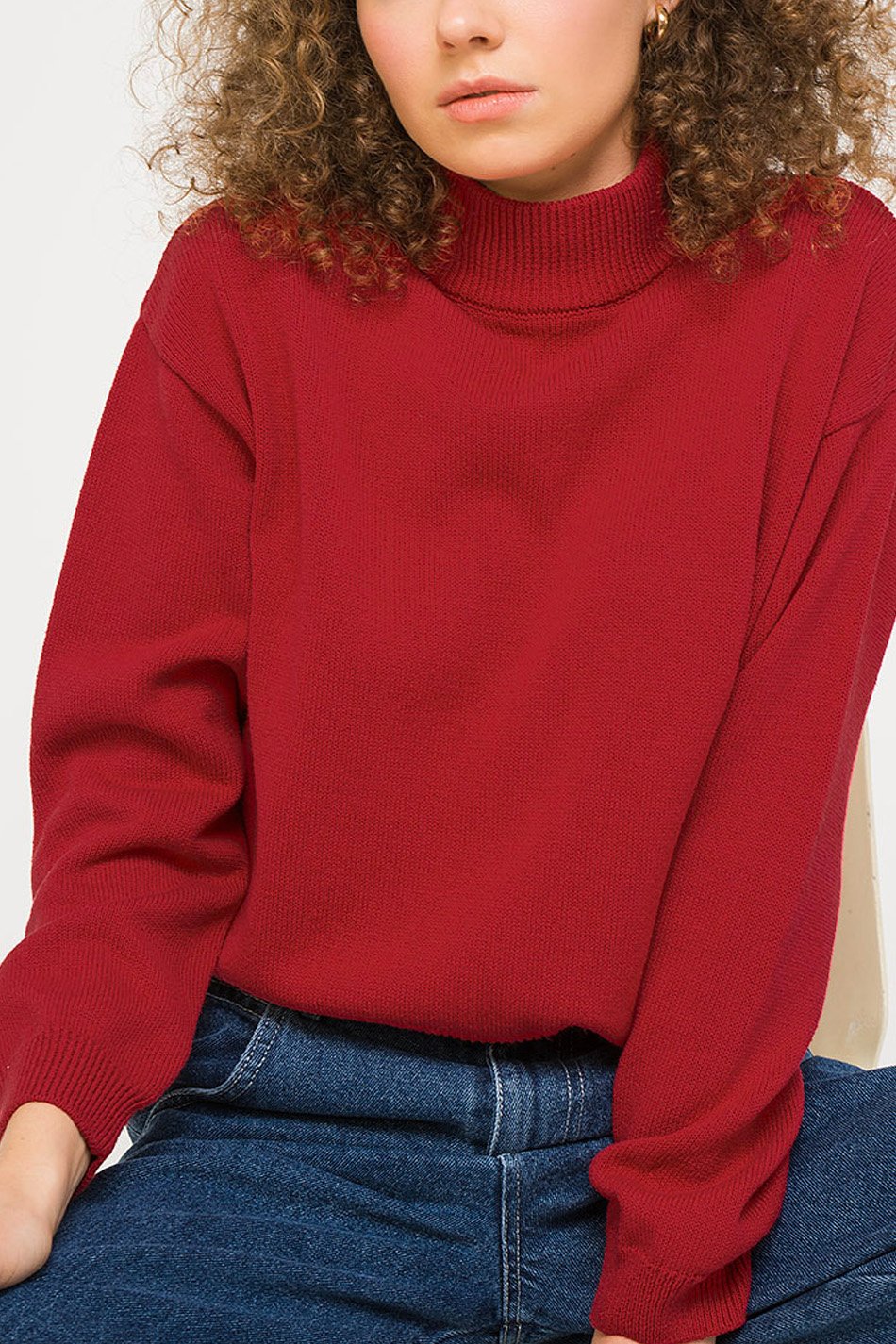 Perkins Kaotiko red knitted sweater