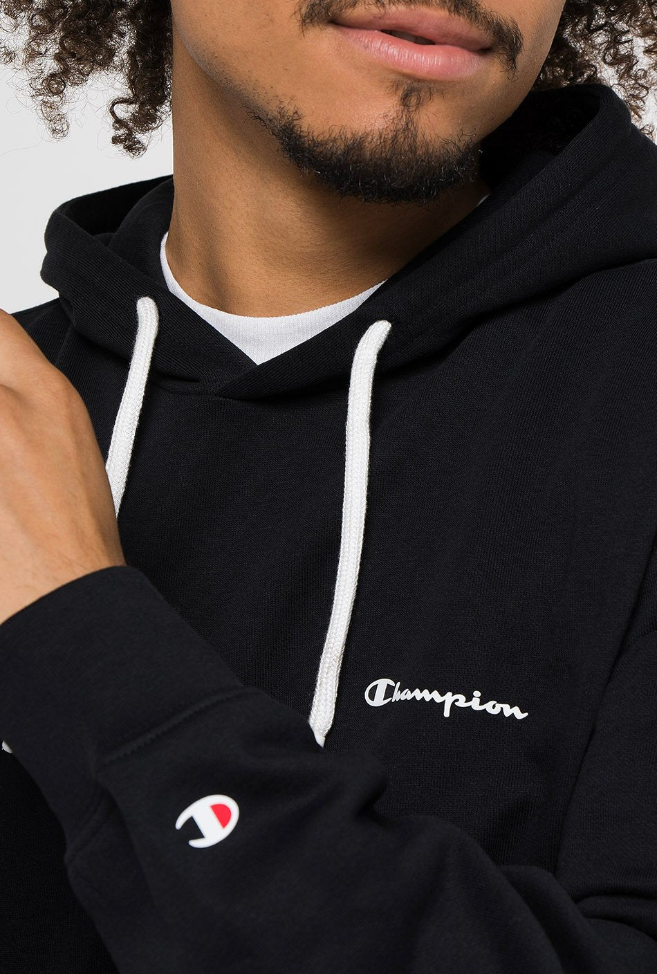 Sudadera capucha Champion Negra