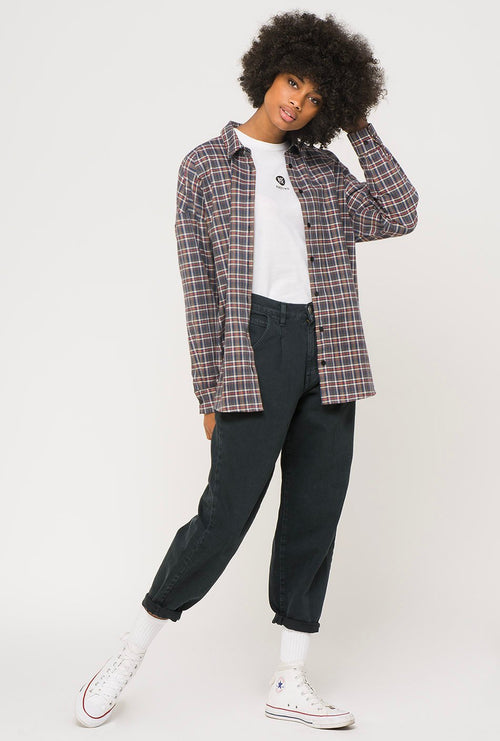 Kaotiko Grey Plaid Shirt