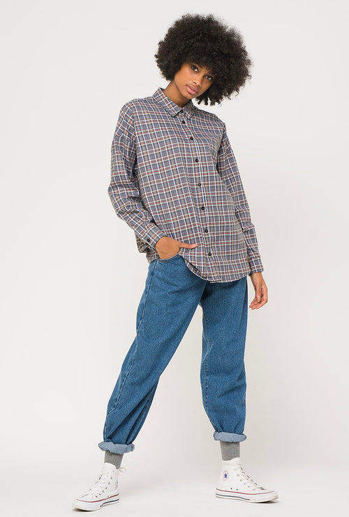 Kaotiko Indigo Plaid Shirt