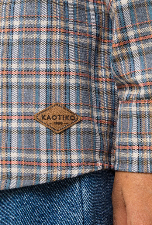 Kaotiko Indigo Plaid Shirt