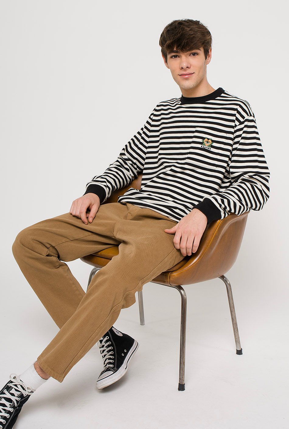 Camiseta Heart Stripes Negro