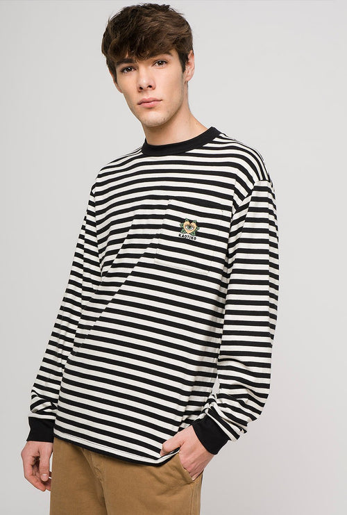 Camiseta Heart Stripes Negro