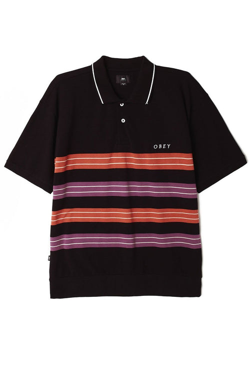 Obey Casa Polo Shirt Black Multi