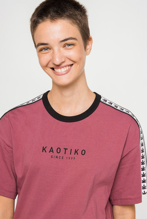 Kaotiko Logos Burgundy T-shirt