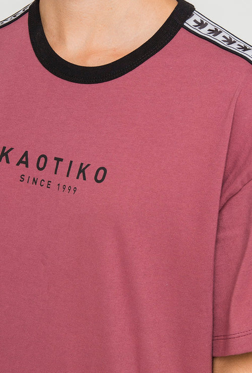 Kaotiko Logos Burgundy T-shirt