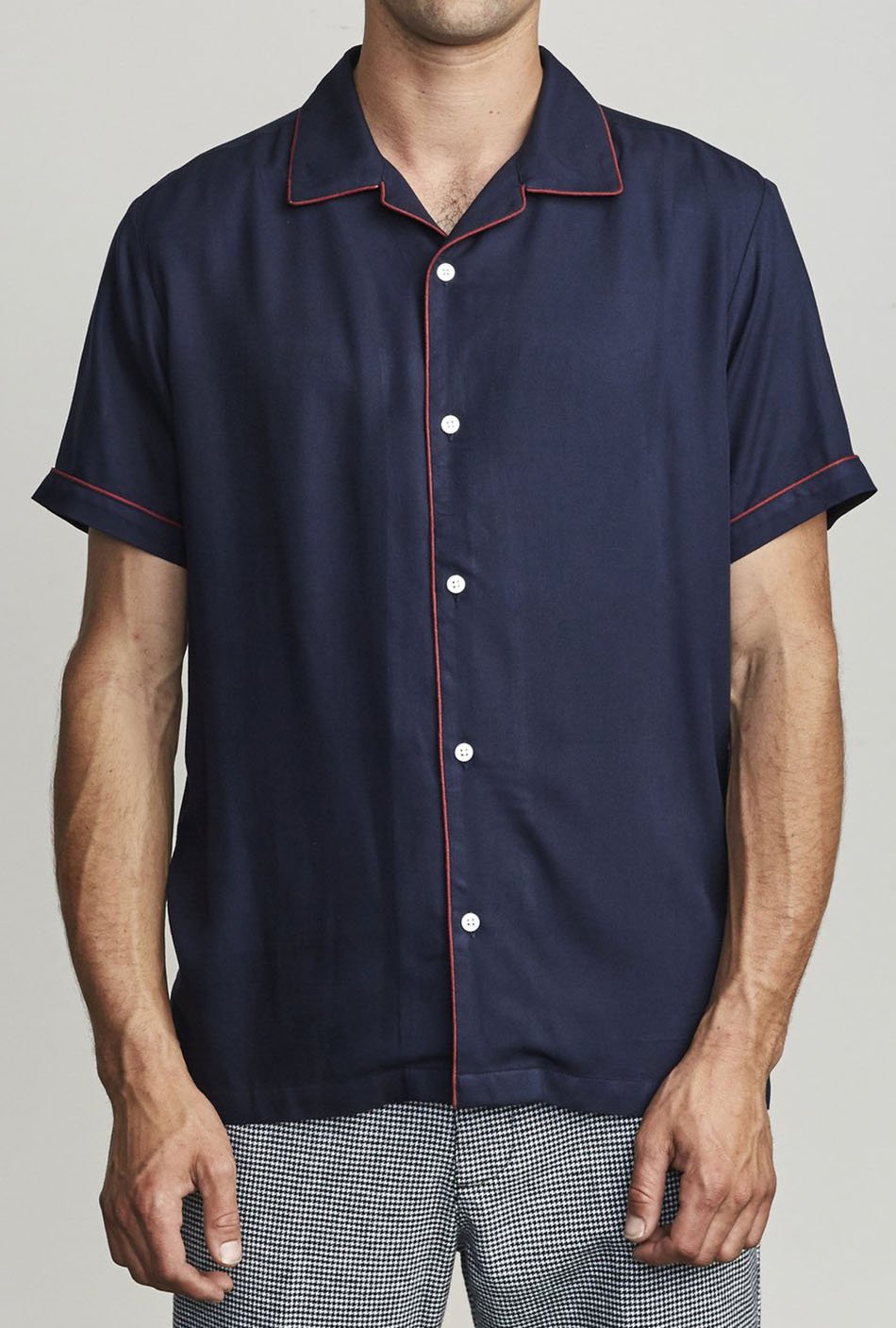 RVCA That'll Do Hi Grade II Button-Up Navy Shirt