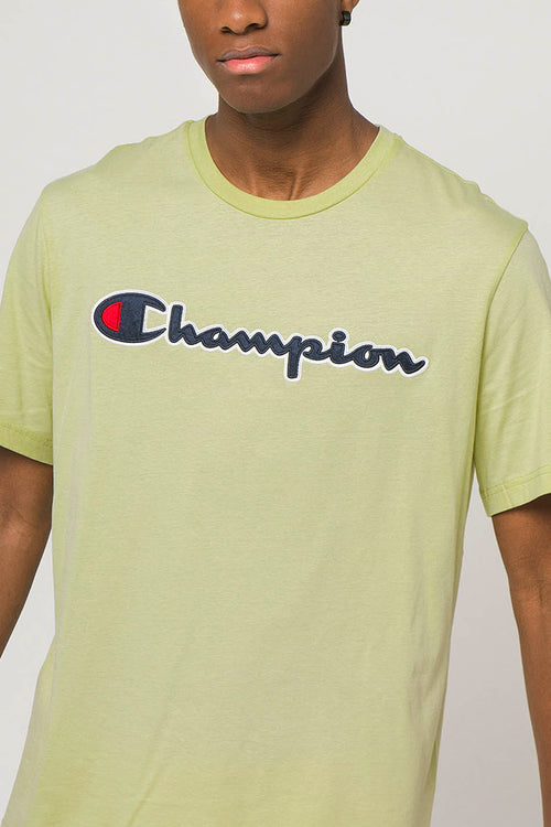 Champion Script Logo Crew Neck Green