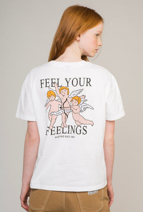 Feel Your Feelings White T-Shirt