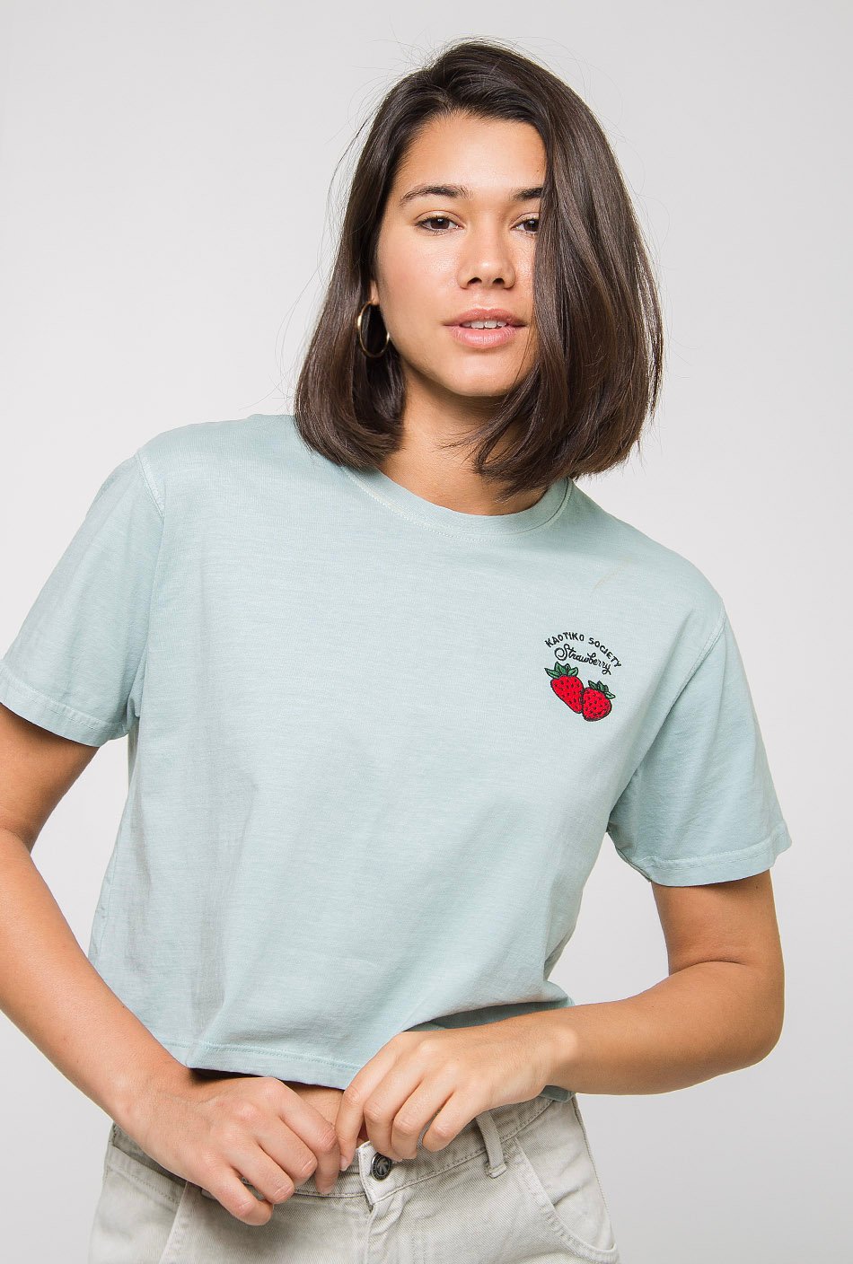 Camiseta Tie-Dye Strawberry Verde